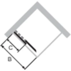 Hüppe Gleittüreckeinstieg EasyEntry 2-tlg. 1/2 BxH: 80 Cm X 200 Cm L Silber HoGl -Wenko Verkaufs-Shop 05501 2438 HPUV1C251NUB 20 6
