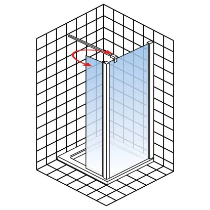 Schulte Walk-In Dusche Toura 80 X 200 Cm Mit Beweglichem Element 40 Cm 5 Schulte Walk-In Dusche Toura 80 X 200 Cm Mit Beweglichem Element 40 Cm – Bild 3