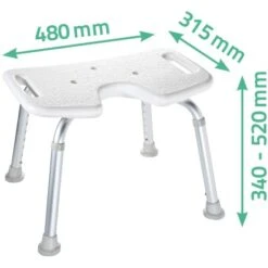 Ridder Duschhocker Weiß Höhenverstellbar Mit Hygieneausschnitt -Wenko Verkaufs-Shop 127668 4213 a0050501 3