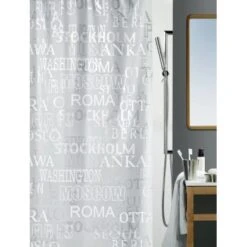 Spirella Duschvorhang Cities 180 Cm X 200 Cm Silver -Wenko Verkaufs-Shop 141669 picture 1 1