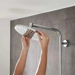 Hansgrohe Duschsystem Crometta S Showerpipe 240 EcoSmart Chrom/Weiß M. Umsteller -Wenko Verkaufs-Shop 158692 2744 A 02