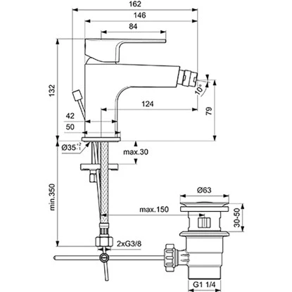 Ideal Standard Bidetarmatur Esla Chrom 4 Ideal Standard Bidetarmatur Esla Chrom – Bild 2