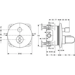 Ideal Standard Brausethermostat Ceratherm 100 Unterputz Chrom -Wenko Verkaufs-Shop 188720 3049 3