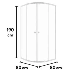 Baliv Duschkabine DUK-80.20R 80 Cm X 80 Cm Chrom -Wenko Verkaufs-Shop 250312107720 VM01 190221 L