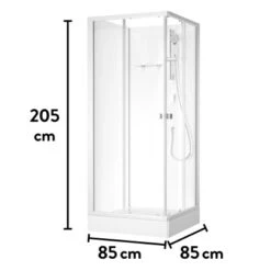 Baliv Komplettdusche DUK-85.110KE 85 Cm X 85 Cm Silber Matt -Wenko Verkaufs-Shop 250312110935 VM01 190221 L