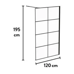 Baliv Duschabtrennung Walk-In DUK-120.131 120 Cm X 195 Cm Schwarz -Wenko Verkaufs-Shop 250312111048 VM01 190221 L