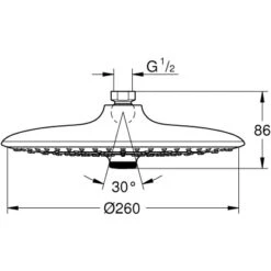 Grohe QuickFix Kopfbrause Vitalio Joy 260 -Wenko Verkaufs-Shop 260 kopfbrause mazeichnung