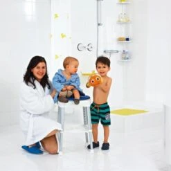 Ridder Badhocker Blau-Weiß Höhenverstellbar Rotierend -Wenko Verkaufs-Shop 296130 4213 Hocker 7