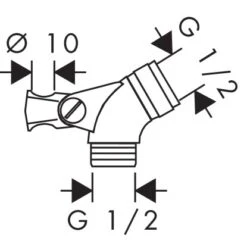 Hansgrohe Brausestangen Gelenkstück Für Unica Chrom -Wenko Verkaufs-Shop 310813 2744 2