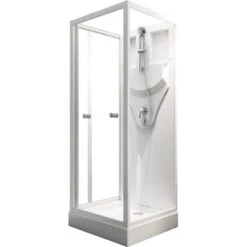 Schulte Komplettduschkabine Juist Mit Schiebetür Weiß 190x80x80 Cm -Wenko Verkaufs-Shop 32020 2053 4060991009730 1 1