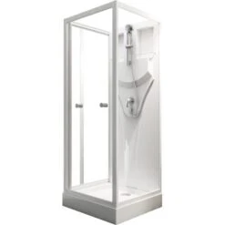 Schulte Komplettduschkabine Juist Mit Schiebetür Weiß 210x80x80 Cm -Wenko Verkaufs-Shop 32020 2053 4060991009730 1 3