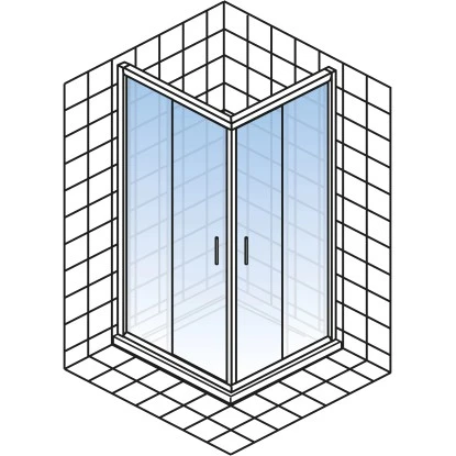 Schulte Eckeinstieg Kristall/Trend 80 Cm X 80 Cm X 185 Cm Echtglas Klar Hell 6 Schulte Eckeinstieg Kristall/Trend 80 Cm X 80 Cm X 185 Cm Echtglas Klar Hell – Bild 4