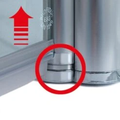 Schulte ExpressPlus Drehtür In Nische Garant Alu Natur Rechts 200x100cm -Wenko Verkaufs-Shop 3342 2053 HebSenk Profil 2 5