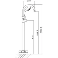 AquaSu Einhebelmischer-Wannenarmatur Lago Freistehend Chrom 5 AquaSu Einhebelmischer-Wannenarmatur Lago Freistehend Chrom -Wenko Verkaufs-Shop 380719 3711 2