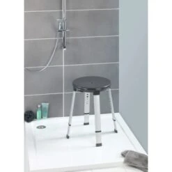 Wenko Duschhocker Secura Premium Anthrazit Rund Drehbar -Wenko Verkaufs-Shop 38273500 sb ambiente de 03