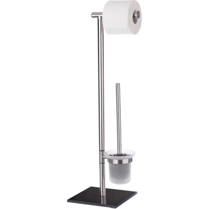 Wenko Stand WC-Garnitur Lima Edelstahl 4 Wenko Stand WC-Garnitur Lima Edelstahl – Bild 2