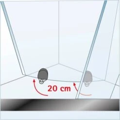 Schulte ExpressPlus Set Eckeinstieg Kristall/Trend Mit Duschwanne 185x80cm -Wenko Verkaufs-Shop 3 Abklappbar KristallTrend