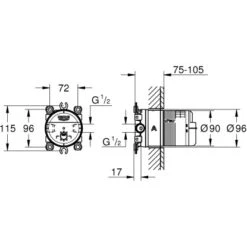 Grohe Rainshower Universal Unterputz-Einbaukörper Mit Grohe EcoJoy, 1/2" -Wenko Verkaufs-Shop 4005176425110 4520 02