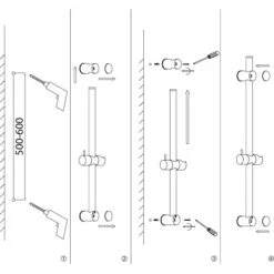 AquaSu Duschstange Symetra Zum Kleben Oder Bohren, 70 Cm Chrom -Wenko Verkaufs-Shop 4006596722643 722643 87