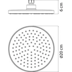 AquaSu Kopfbrause Viba Ø 20 Cm Chrom-Grau -Wenko Verkaufs-Shop 4006596722797 722797 47