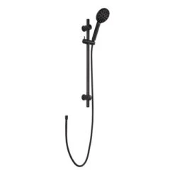 AquaSu Duschstangen-Set Acana Mit Handbrause Und Schlauch Schwarz