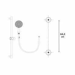 Baliv Duschbrause-Set DBS-60.30 Verchromt -Wenko Verkaufs-Shop 4007873313011 WEB01 260521