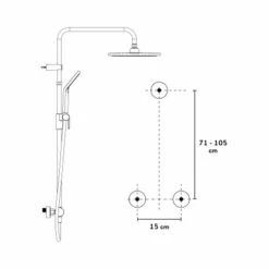 Baliv Überkopfbrause-Set KBS-22.21 Edelstahloptik -Wenko Verkaufs-Shop 4007873340116 WEB01 260521