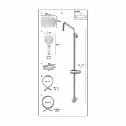 Baliv Überkopfbrause-Set KBS-14.120 Verchromt -Wenko Verkaufs-Shop 4007873340123 80