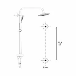 Baliv Überkopfbrause-Set KBS-14.120 Verchromt -Wenko Verkaufs-Shop 4007873340123 90