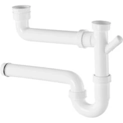 Doppel-Röhrensiphon 44,8 Mm (G 1 1/2) Weiß