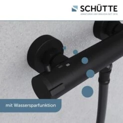 Schütte Thermostat Duscharmatur London Schwarz Matt -Wenko Verkaufs-Shop 4008431524665 2759 3