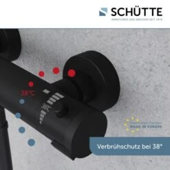 Schütte Thermostat Duscharmatur London Schwarz Matt -Wenko Verkaufs-Shop 4008431524665 2759 4