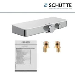 Schütte Thermostat-Duscharmatur Ocean Mit Ablage Chrom-Weiß -Wenko Verkaufs-Shop 4008431605357 2759 5