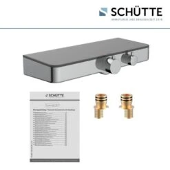 Schütte Thermostat-Duscharmatur Ocean Mit Ablage Chrom-Anthrazit -Wenko Verkaufs-Shop 4008431605364 2759 5