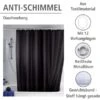 Wenko Anti-Schimmel Duschvorhang Uni Polyester 180 Cm X 200 Cm Schwarz 1 Wenko Anti-Schimmel Duschvorhang Uni Polyester 180 Cm X 200 Cm Schwarz -Wenko Verkaufs-Shop 4008838120545 1068 02