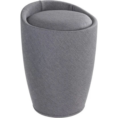 Wenko Badhocker Candy Inkl. Wäschesack Grau Leinenoptik 6 Wenko Badhocker Candy Inkl. Wäschesack Grau Leinenoptik – Bild 4