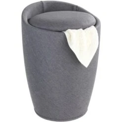 Wenko Badhocker Candy Inkl. Wäschesack Grau Leinenoptik 13 Wenko Badhocker Candy Inkl. Wäschesack Grau Leinenoptik -Wenko Verkaufs-Shop 4008838163566 1068 02