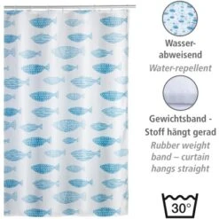 Wenko Anti-Schimmel Duschvorhang Aquamarin Polyester 180 Cm X 200 Cm -Wenko Verkaufs-Shop 4008838273777 1068 03