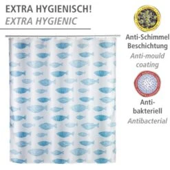 Wenko Anti-Schimmel Duschvorhang Aquamarin Polyester 180 Cm X 200 Cm -Wenko Verkaufs-Shop 4008838273777 1068 04