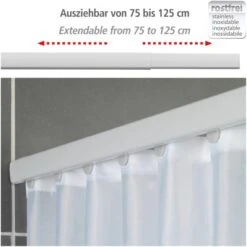 Wenko Teleskop-Duschvorhangschiene Era 75 Cm - 125 Cm Weiß -Wenko Verkaufs-Shop 4008838313299 1068 03