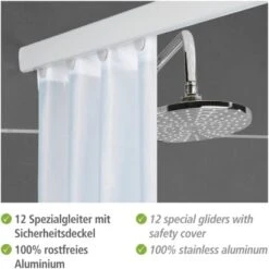 Wenko Teleskop-Duschvorhangschiene Era 75 Cm - 125 Cm Weiß -Wenko Verkaufs-Shop 4008838313299 1068 05