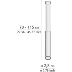Wenko Teleskop-Duschvorhangstange Luz Ausziehbar Rostfrei 70 Cm - 115 Cm Weiß 12 Wenko Teleskop-Duschvorhangstange Luz Ausziehbar Rostfrei 70 Cm - 115 Cm Weiß -Wenko Verkaufs-Shop 4008838350331 1068 04