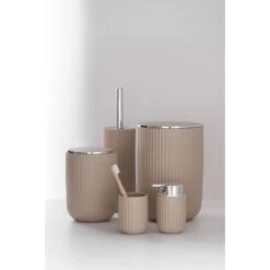 Wenko Schwingdeckeleimer Agropoli L Kosmetikeimer Mit Schwingdeckel 5,5 L Beige -Wenko Verkaufs-Shop 4008838354834 1068 06