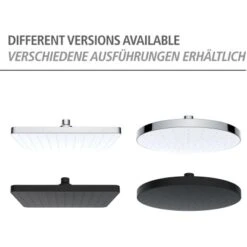 Wenko Kopfbrause ABS Kunststoff 17 X 25 Cm Schwarz -Wenko Verkaufs-Shop 4008838355442 1068 AI 05