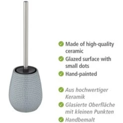 Wenko WC-Garnitur Bellante Keramik Hellblau WC-Bürstenkopf Aus Silikon 13 Wenko WC-Garnitur Bellante Keramik Hellblau WC-Bürstenkopf Aus Silikon -Wenko Verkaufs-Shop 4008838370285 1068 3