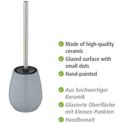Wenko WC-Garnitur Bellante Keramik Hellblau WC-Bürstenkopf Aus Silikon 6 Wenko WC-Garnitur Bellante Keramik Hellblau WC-Bürstenkopf Aus Silikon – Bild 4
