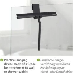 Wenko Badezimmerwischer Mola XXL Mit Breiter Wischfläche Aus Silikon Schwarz -Wenko Verkaufs-Shop 4008838378083 1068 03