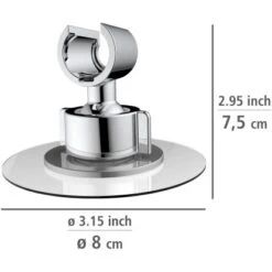 Wenko Duschkopfhalter 360° Befestigen Ohne Bohren Ø 8 X 7,5 Cm Chrom -Wenko Verkaufs-Shop 4008838388181 1068 VM 01