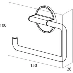 Tiger Toilettenpapierhalter Tune Edelstahl Gebürstet-Schwarz -Wenko Verkaufs-Shop 4008911326017 4621 7