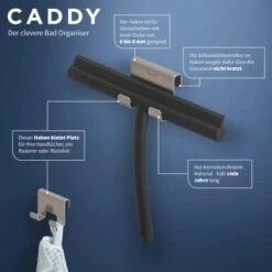 Tiger Caddy Duschkabine Handtuchhaken 6-8 Mm Edelstahl Gebürstet -Wenko Verkaufs-Shop 4008911401035 4621 7
